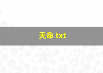 天命 txt